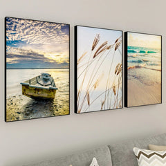 Coastal Beach Wall Frame Set of 3 - All India Decor