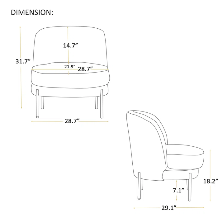 Orange Addaly Accent Chair