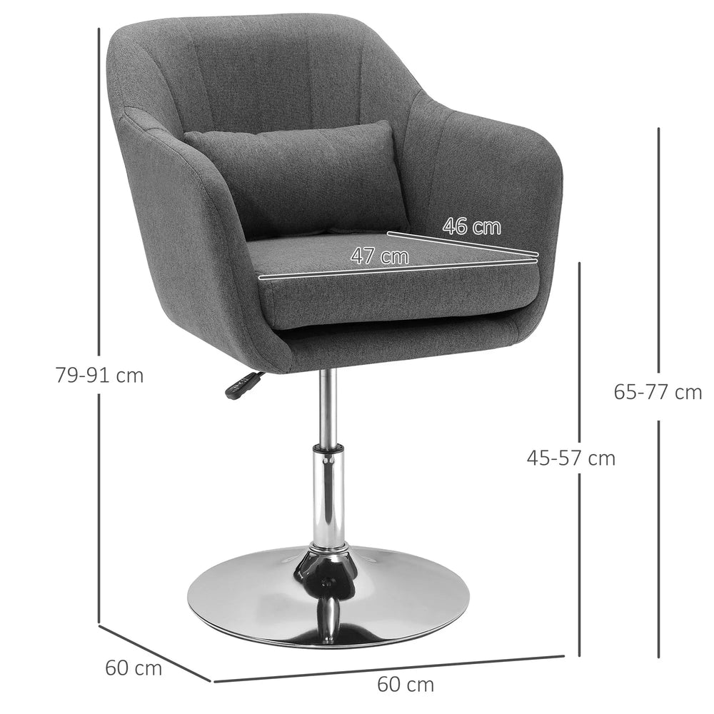 Dark Grey Boyd Swiel Bar Stool/Chair - All India Decor