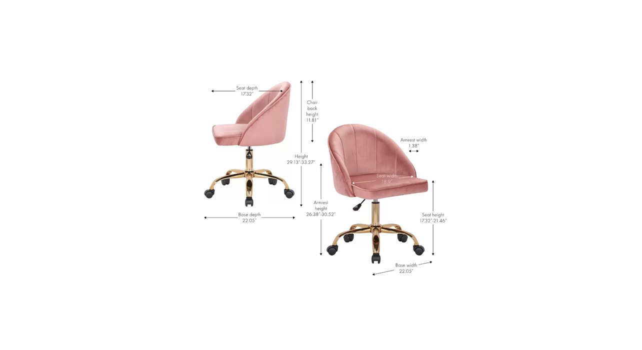 Pink Hindmen Task Chair