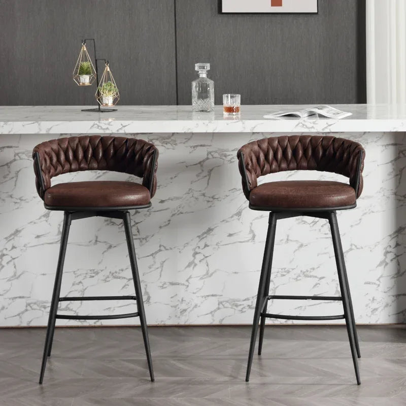 Dark Brown Presley Bar Stool - All India Decor