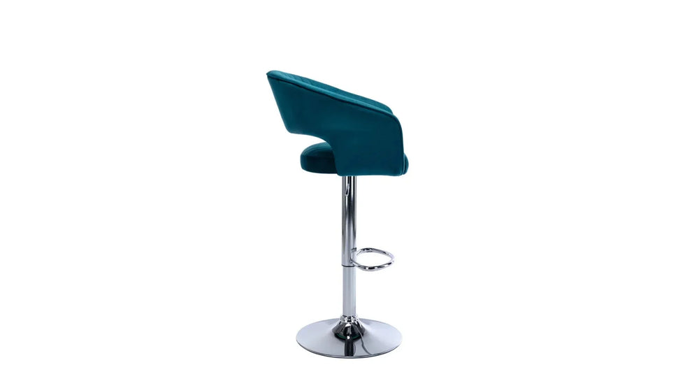 Teal Color Dee Swiel Adjustable Bar Stool - All India Decor