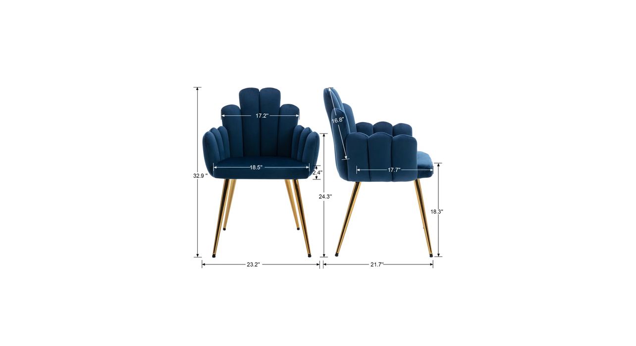 Blue Trent Accent Chair