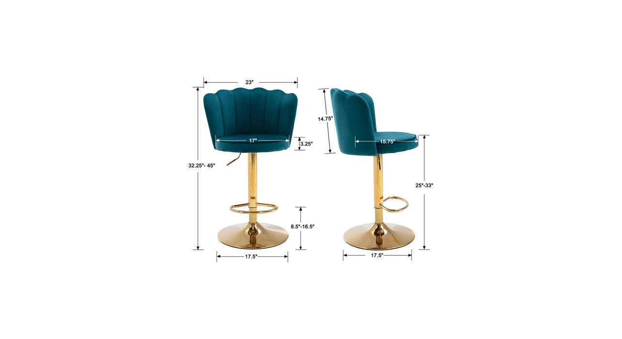 Teal Color Avidan Bar Stool