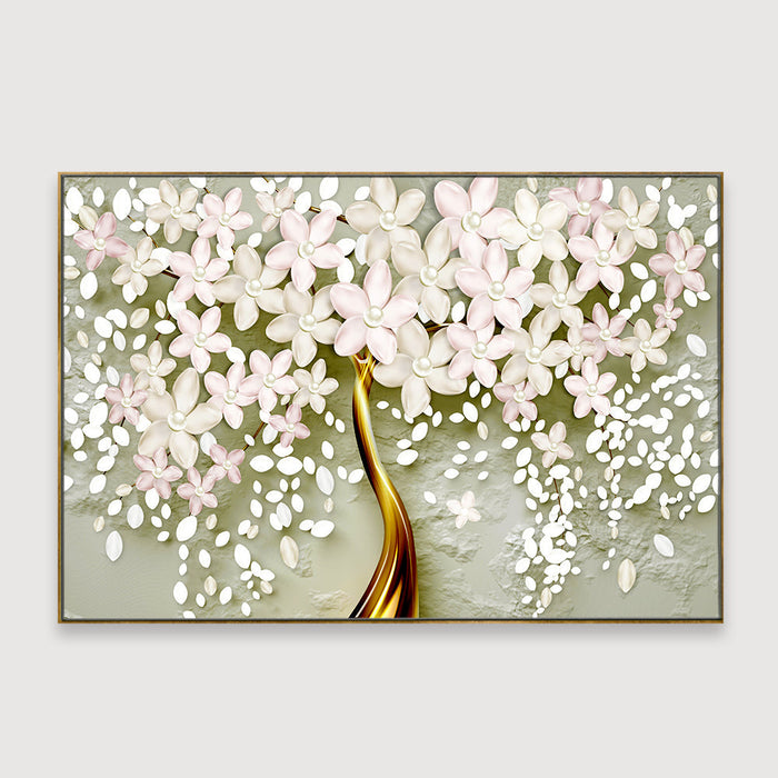 Seasonal Flower Fall Canvas Wall Painting