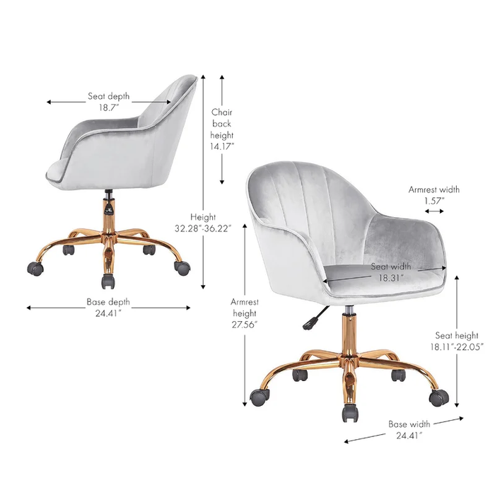 Grey Aurora Task Chair