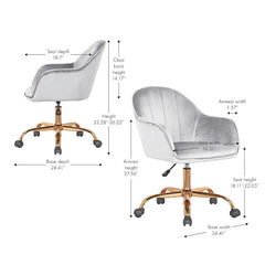 Grey Aurora Task Chair - All India Decor