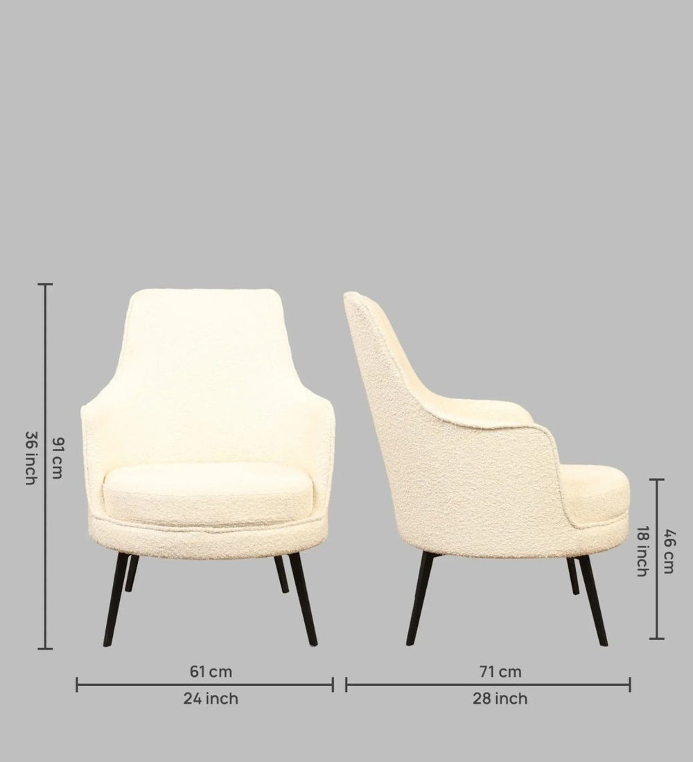 White Bertita Accnet Chair - All India Decor