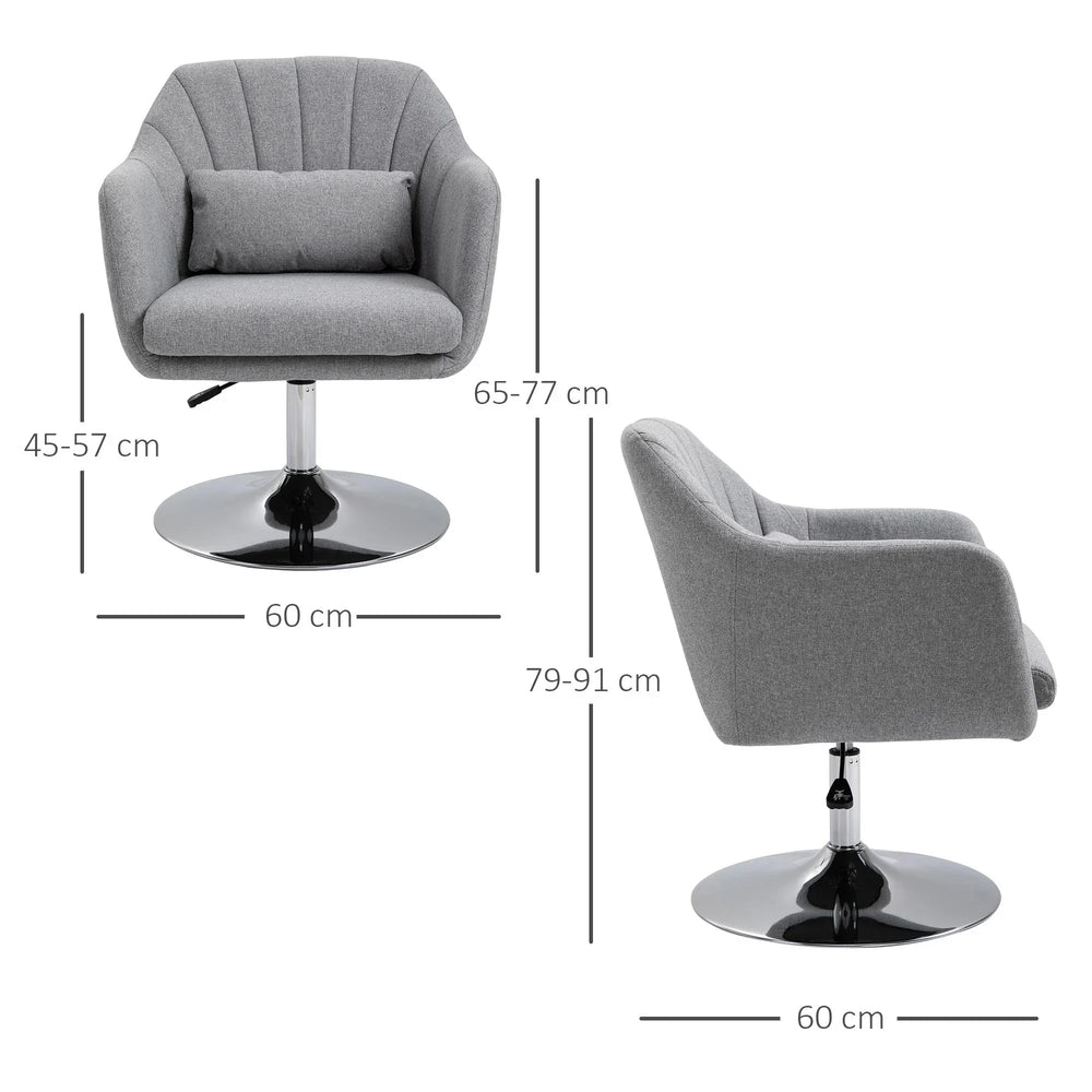 Light Grey Boyd Swiel Bar Stool/Chair - All India Decor