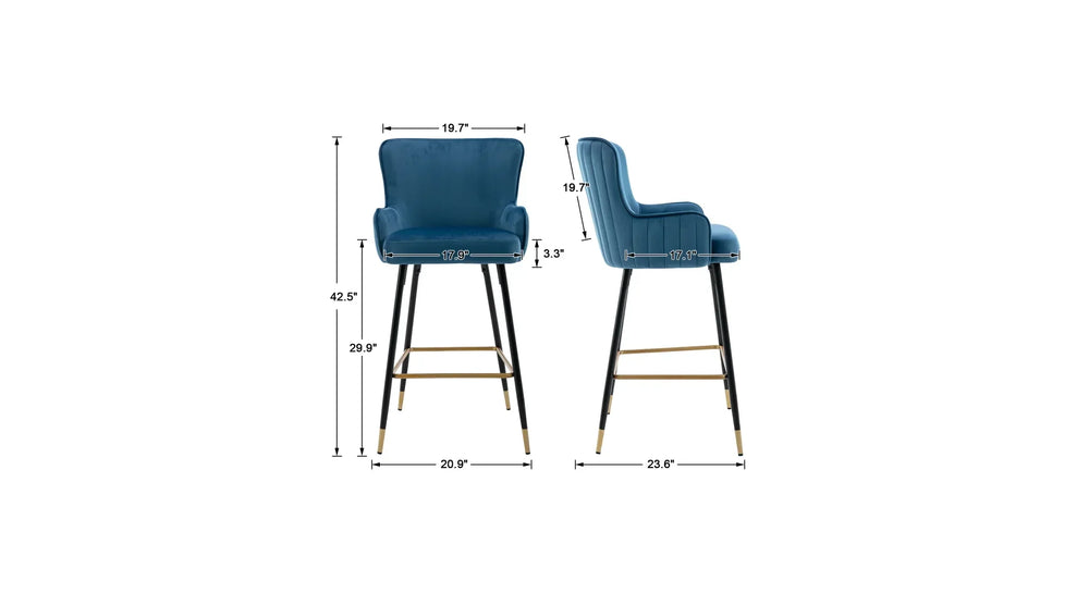 Blue Color Nolen Bar Stool - All India Decor