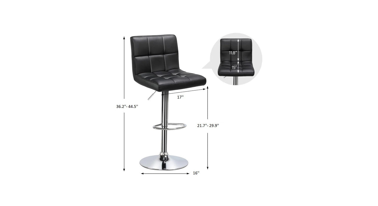 Black Color Gerrilyn Swiel Adjustable Bar Stool