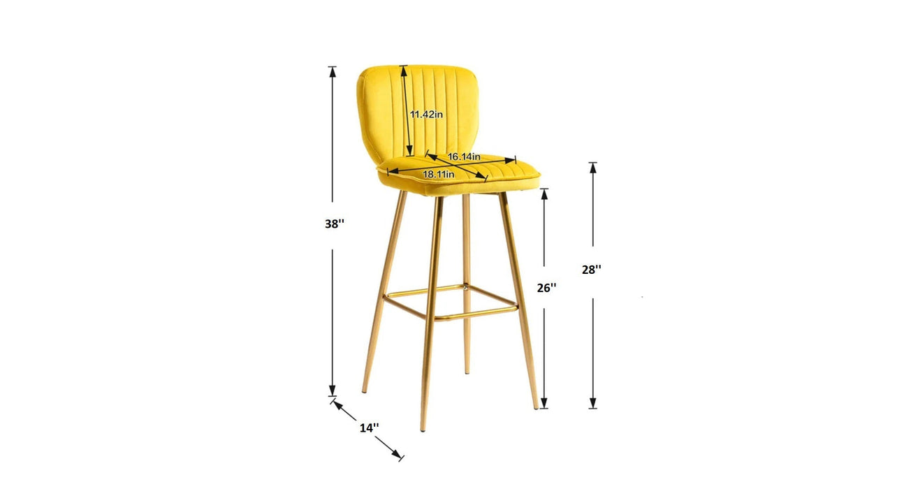 Yellow Color Rafael Bar Stool