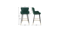 Green Color Nolen Bar Stool - All India Decor