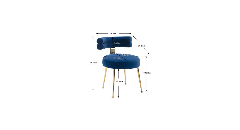 Blue Swizzy Aceent Chair - All India Decor