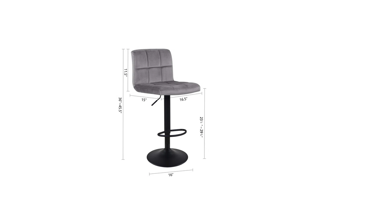 Grey Color Neo Swiel Adjustable Bar Stool