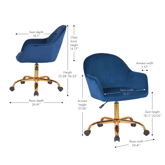 Blue Aurora Task Chair