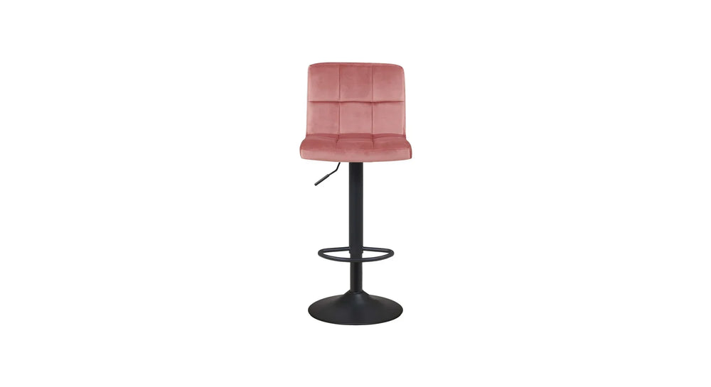 Pink Color Neo Swiel Adjustable Bar Stool - All India Decor