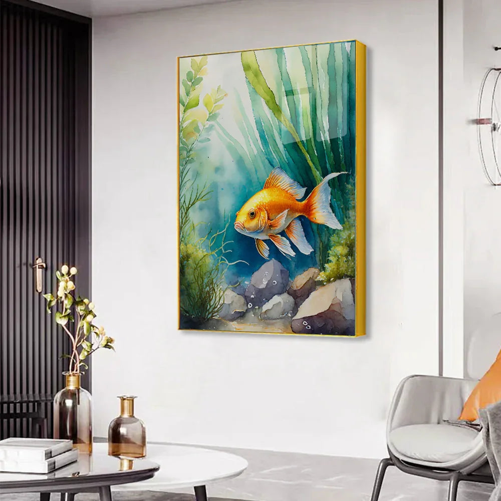 Expressive Fish Acrylic Wall Paintings & Arts - All India Decor