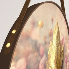 Blush Pink Leaves Round Framed Wall Art Set of 3 - All India Decor