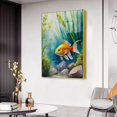 Expressive Fish Acrylic Wall Paintings & Arts