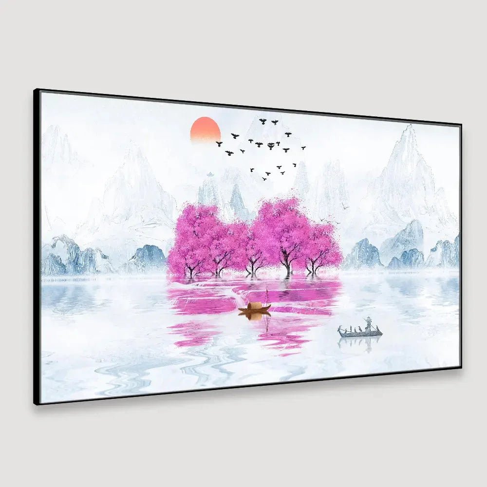 Mt. Fuji With Sakura Framed Wall Art - All India Decor