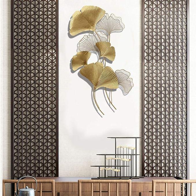 Iron Wall Hanging Lucky Ginkgo Leaf - All India Decor