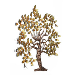 Metal Golden Tree Of Life Decorative Wall Hanging - All India Decor