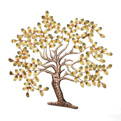 Metal Golden Tree Of Life Decorative Wall Hanging - All India Decor