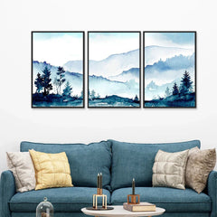 Blue Valley Wall Frame Set of 3 - All India Decor