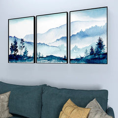 Blue Valley Wall Frame Set of 3 - All India Decor