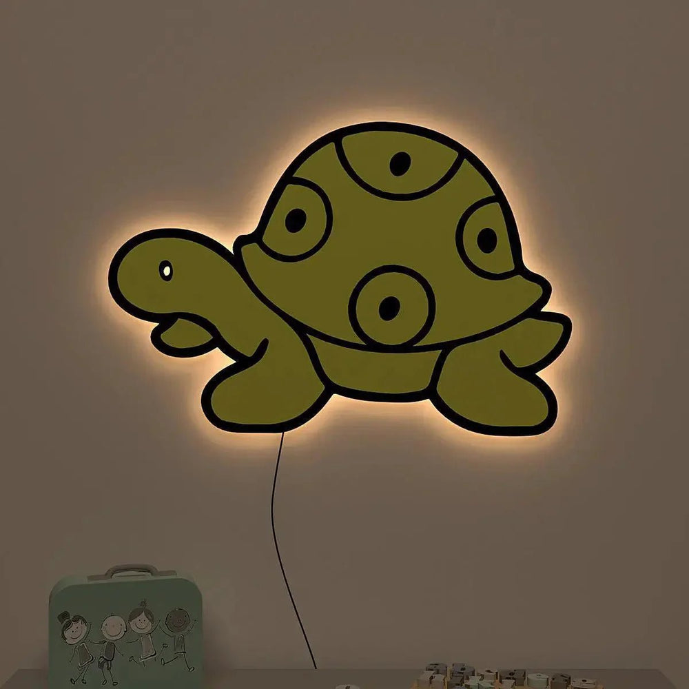 Baby Turtle Backlit Wooden Wall Décor - All India Decor