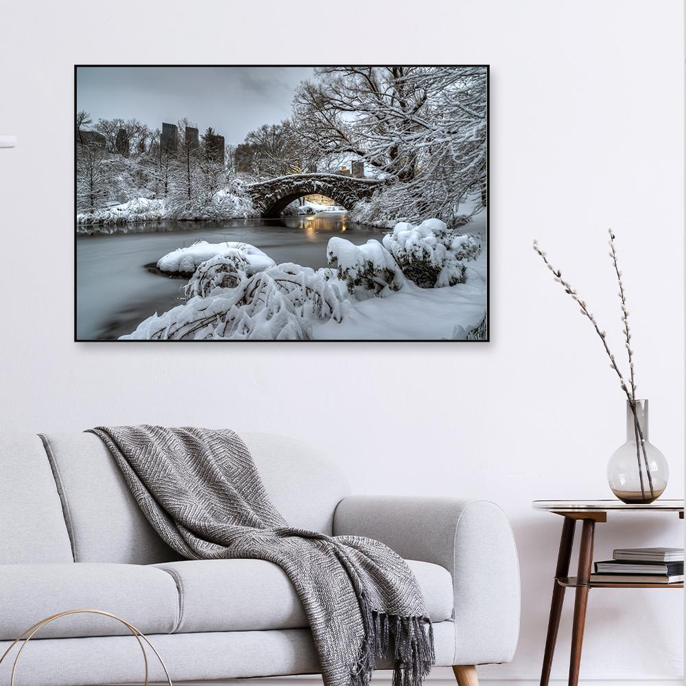 Gapstow Bridge Central Park, New York Framed Wall Art - All India Decor