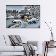 Gapstow Bridge Central Park, New York Framed Wall Art - All India Decor