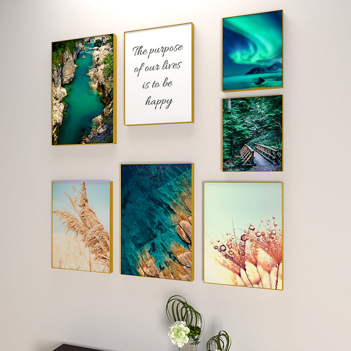 Emerald Zest Wall Frame Set of 7