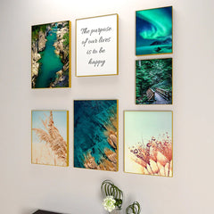 Emerald Zest Wall Frame Set of 7 - All India Decor