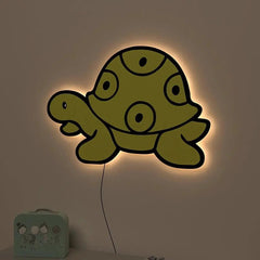 Baby Turtle Backlit Wooden Wall Décor - All India Decor