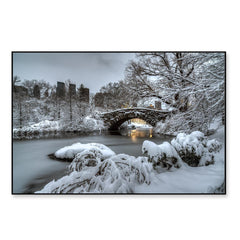 Gapstow Bridge Central Park, New York Framed Wall Art - All India Decor