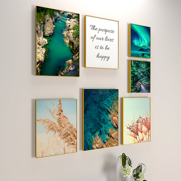 Emerald Zest Wall Frame Set of 7