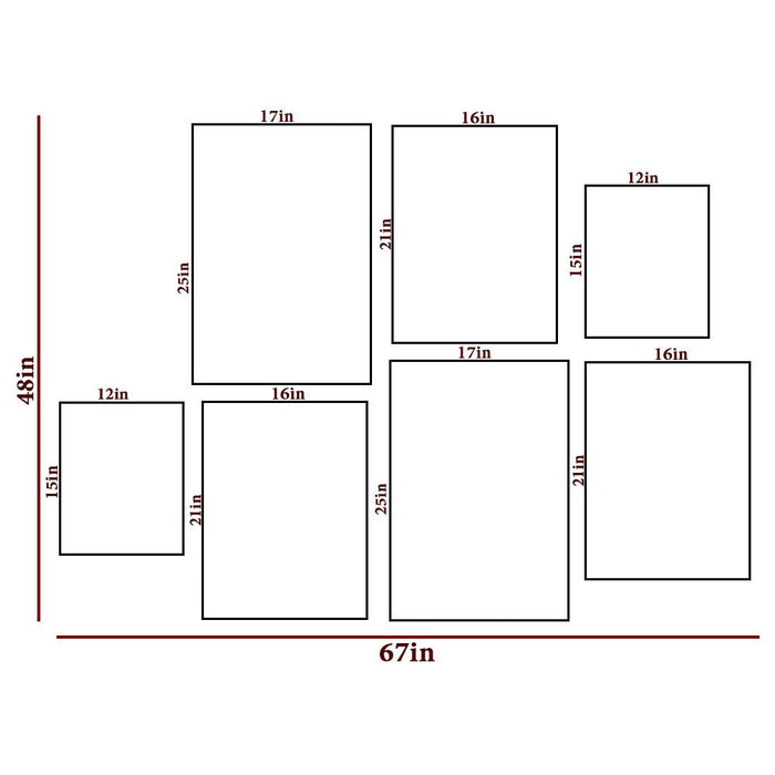 Emerald Zest Wall Frame Set of 7