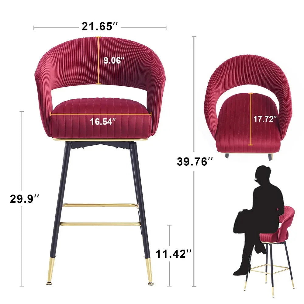Burgundy Mixoy Bar Stool - All India Decor