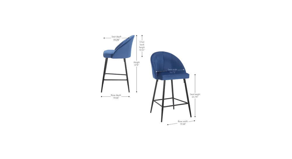 Blue Color Hindmen Counter Stool - All India Decor