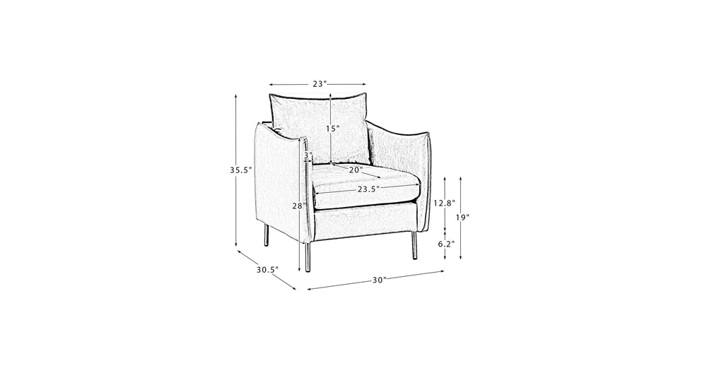 Tan Lucas Accent Chair - All India Decor