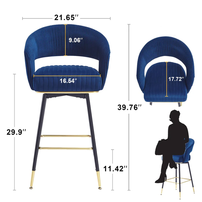 Blue Mixoy Bar Stool