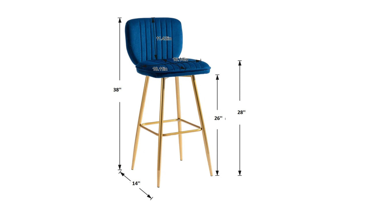 Blue Color Rafael Bar Stool