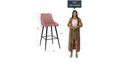 Pink Color Daulton Counter Stool - All India Decor