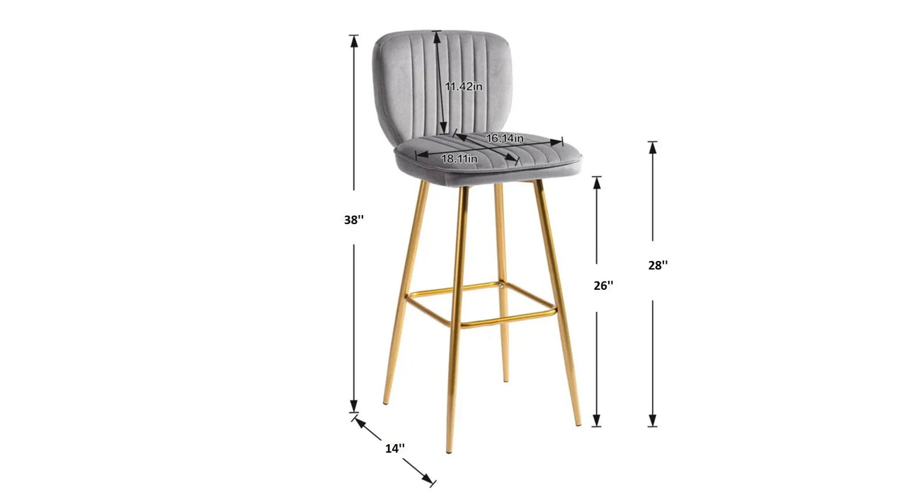 Gray Color Rafael Bar Stool - All India Decor