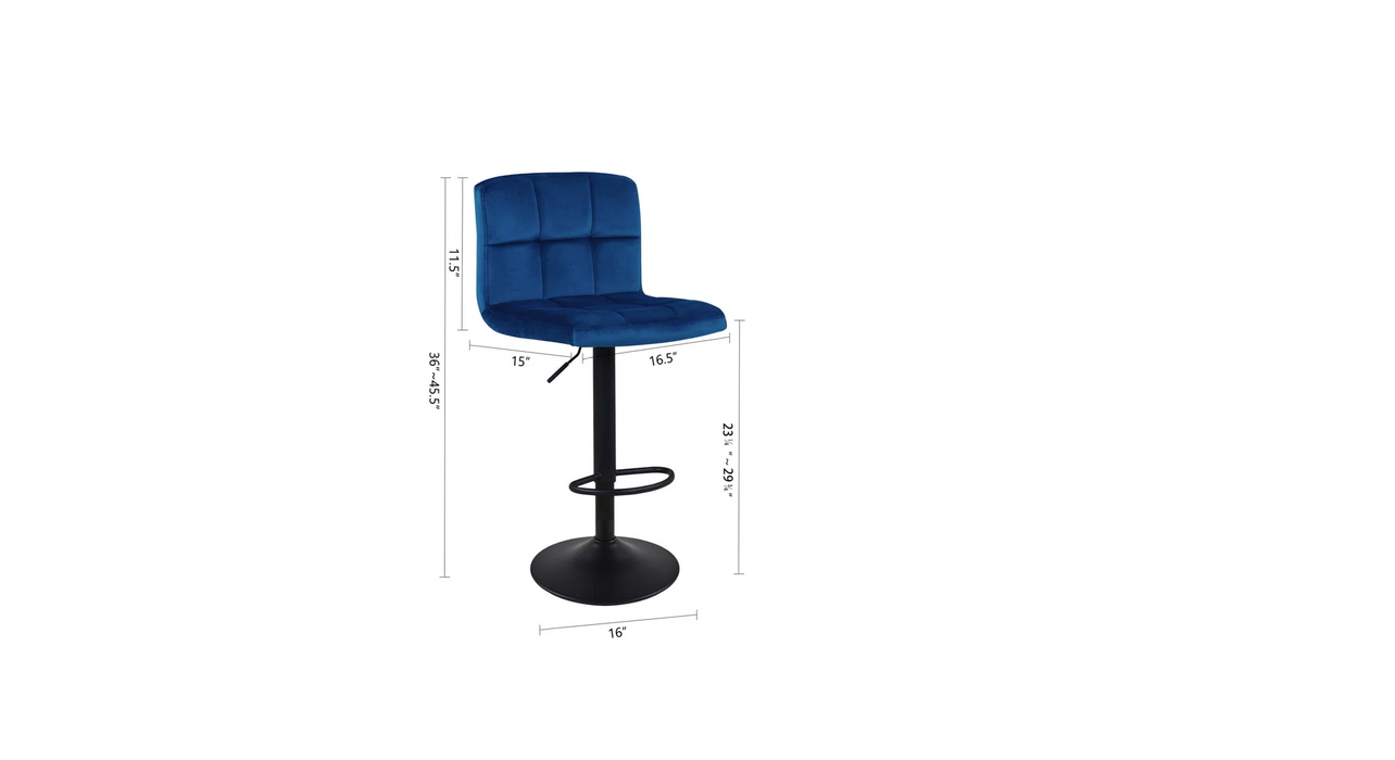 Blue Color Neo Swiel Adjustable Bar Stool