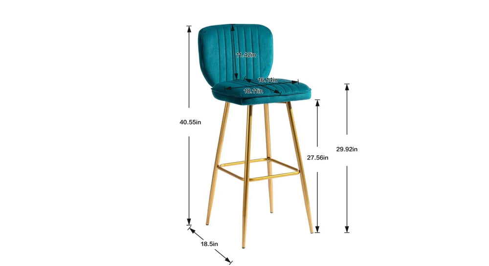 Teal Color Rafael Bar Stool - All India Decor