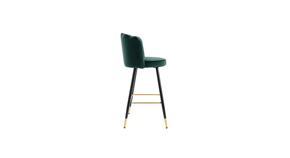 Green Color Flower Counter Stool - All India Decor