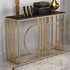 Rectangle Console Table with Gold base - All India Decor